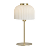 Binita Glass Ribbed Table Lamp,  Opal & Brass