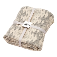 Black & Ecru Soundwave Throw
