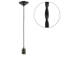 Black Twisted Cable Kit,  Black Nickel