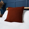 Boucle Cushion with Flange Edge,  Terracotta