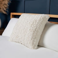 Boucle Faux Fur Cushion,  Cream