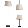 Brie Floor and Table Lamp Set with Easyfit Shade,  Black