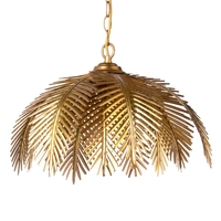 Brookby Palm Pendant,  Satin Brass
