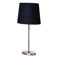 Bryant Oval Table Lamp with Black Shade,  Copper