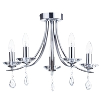 Bugsy Flush Ceiling Light,  Chrome