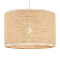 Burlap Easyfit Shade,  Natural and Ivory