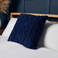 Cable Knit Cushion,  Navy