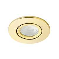 Cal Fire Rated LED IP65 Downlight,  Satin Brass