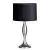 Calais Spun Metal Lamp with Black Shade,  Antique Pewter