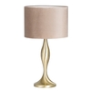 Calais Spun Metal Lamp with Champagne Shade,  Antique Brass
