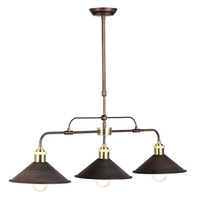 Cale Vintage Industrial Diner Ceiling Light,  Bronze