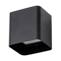 Cameron Outdoor LED Square Up and Down Wall Light,  Black