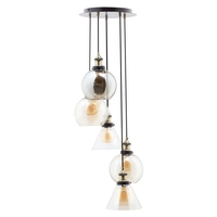 Carter Industrial Style Ceiling Cluster Pendant,  Bronze