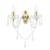 Charlotte Wall Light,  Clear and Brass