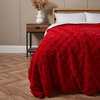 Checkerboard Throw with Sherpa,  Red