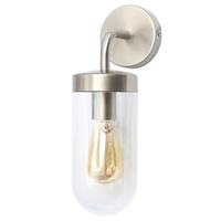 Chelsea Curved Arm Wall Light,  Stainless Steel