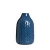 Chevron Ceramic Vase,  Blue