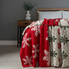 Christmas Patchwork Throw,  Red