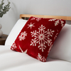 Christmas Snowflake Cushion,  Red