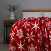 Christmas Snowflake Throw,  Red