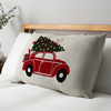 Christmas Tree on Car Cushion,  Natural