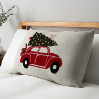 Christmas Tree on Car Cushion,  Natural