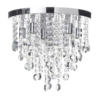 Cirrus Large Bathroom Flush Ceiling Light,  Chrome