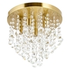 Cirrus Medium Bathroom Flush Ceiling Light,  Satin Brass