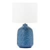 Cosgrove Patterned Ceramic Table Lamp,  Cobalt Blue