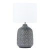 Cosgrove Patterned Ceramic Table Lamp,  Dark Grey