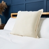 Cotton Cushion with Frayed Edge,  Cream