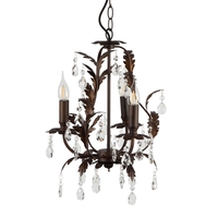 Cristalo 3 Light Chandelier,  Bronze