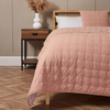 Cross Stitch Quilted Bedspread,  Pink