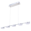 Cyan 5 Light LED Diner Pendant Bar,  Chrome