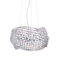 Cypress Small Crystal Rings Ceiling Pendant,  Chrome