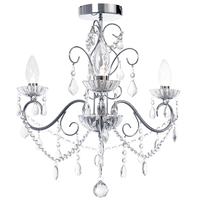 Daphne 3 Light Bathroom Chandelier,  Chrome