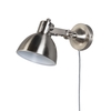 Daria Plug In Wall Light,  Satin Nickel