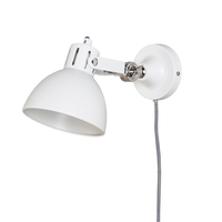 Daria Plug In Wall Light,  White