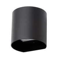 Davis Outdoor LED Rounded Up and Down Wall Light,  Black