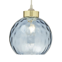 Deana Dimpled Glass Ball Easyfit Shade,  Cobalt Blue