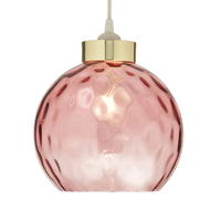Deana Dimpled Glass Ball Easyfit Shade,  Rose Pink