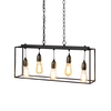 Dexter Industrial Diner Style Box Ceiling Pendant,  Black