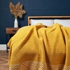 Diamond Chenille Throw,  Ochre