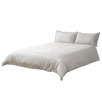 Double Sateen Stripe Bedding Set,  Natural