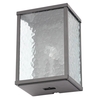 Douglas Outdoor Wall Light with Frosted Glass Panels,  Black