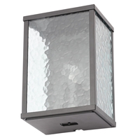 Douglas Outdoor Wall Light with Frosted Glass Panels,  Black