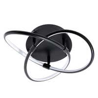 Eero Knotted LED Flush Ceiling Light,  Satin Black
