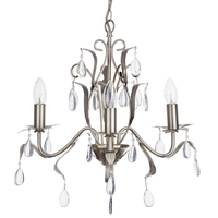 Elizabeth 3 Light Chandelier,  Antique Brass
