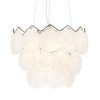 Ellie Glass Disc 3 Tier Chandelier,  Frosted