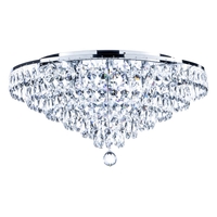 Elsa Crystal Diamond Effect Flush Ceiling Light,  Chrome